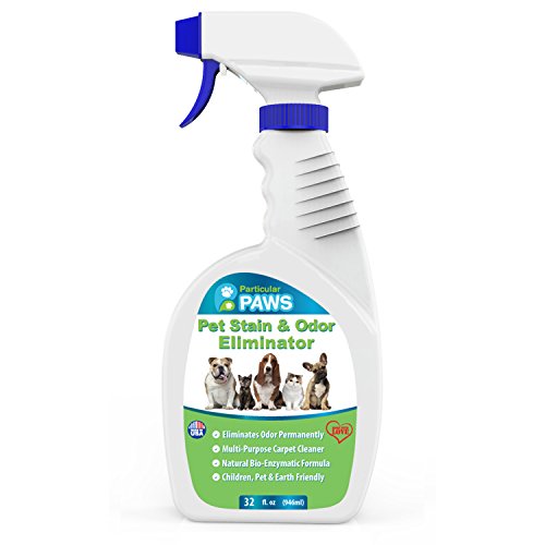 Particular Paws Pet Stain and Odor Remover - Professional Strength Triple Action Enzyme Spray...
