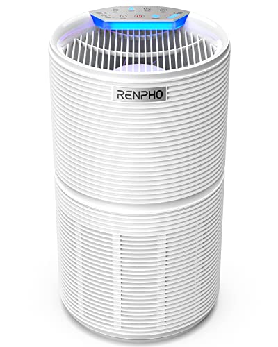 RENPHO HEPA Air Purifiers for Bedroom Up to 480 Ft², True HEPA Air Cleaner Filter, Intercepts Dust...