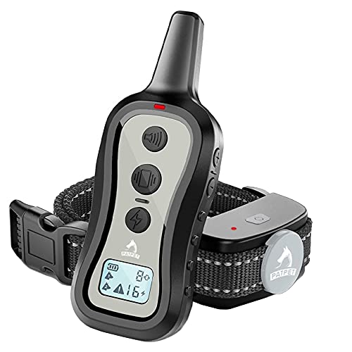 PATPET Dog Training Collar- Dog Shock Collar with Remote, 3 Training Modes, Beep, Vibration and...