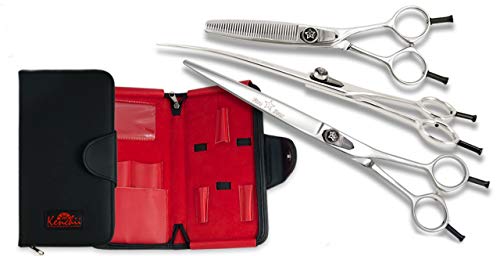 Kenchii Five Star Even Handle Dog Grooming Shears (8.5' 3 Piece Set)