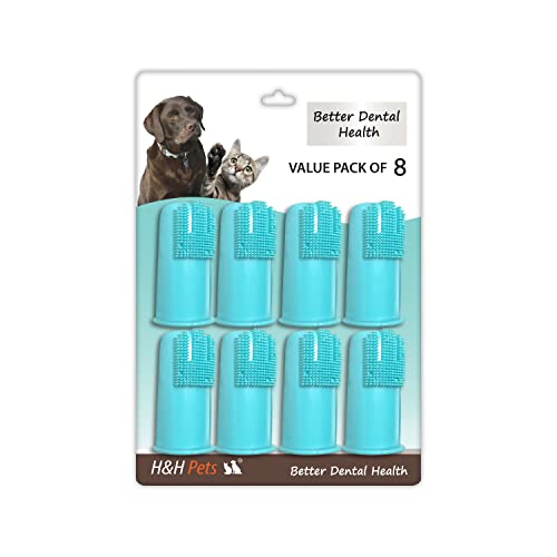 H&H Pets Dog Toothbrushes Best Professional Cat & Dog Finger Tooth Brush, Puppy Supplies Dog Brush,...