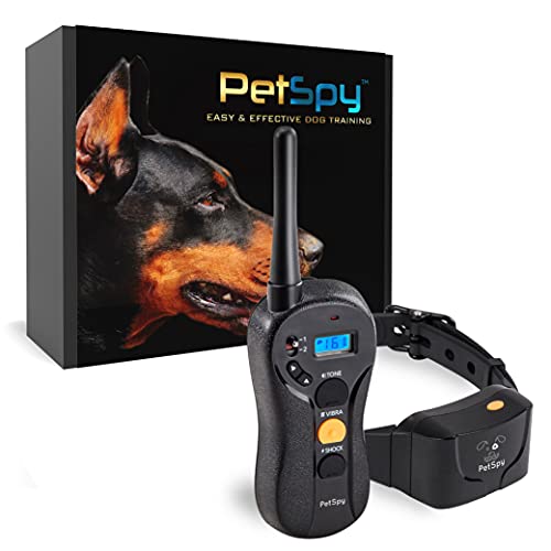 PetSpy P620 Dog Training Shock Collar for Dogs with Vibration, Electric Shock, Beep; Rechargeable...