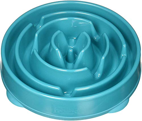 zqasales Pet Fun Feeder Dog Bowl Slow Feeder,Fun Interactive Feeder Slow Feed and Drink Water Bowl Healthy Eating Happy Foraging Bowl for Dog Pet 