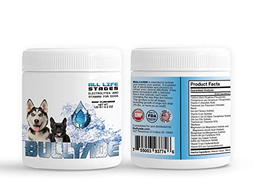 Bullyade Natural Dog Supplement with 18 Vitamins & Minerals. Mixes with Water or Food. (Beef)