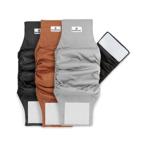 Pet Parents Premium Washable Belly Bands for Male Dogs & Extendrs, (3pack) of Dog Diapers Male, Male...