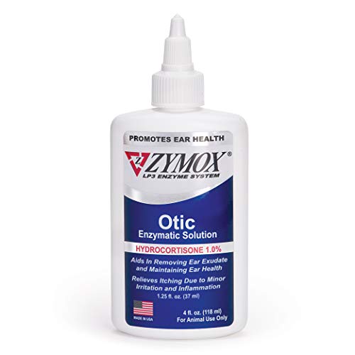 Zymox Otic Enzymatic Solution for Dogs and Cats to Soothe Ear Infections with 1% Hydrocortisone for...