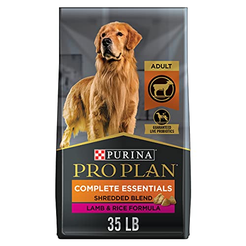 Purina Pro Plan High Protein Dog Food With Probiotics for Dogs, Shredded Blend Lamb & Rice Formula -...