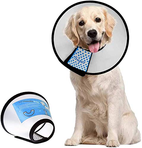 Supet Dog Cone Adjustable Pet Cone Pet Recovery Collar Comfy Pet Cone Collar Protective Collar for...