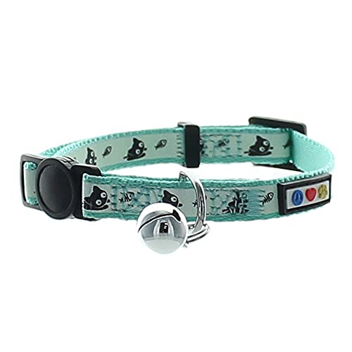 Pawtitas Glow in The Dark Cat Collar with Safety Buckle and Removable Bell Cat Collar Kitten Collar...