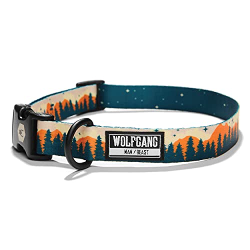 Wolfgang Man & Beast Premium Adjustable Dog Training Collar, Made in USA, Overland Print, Large (1...