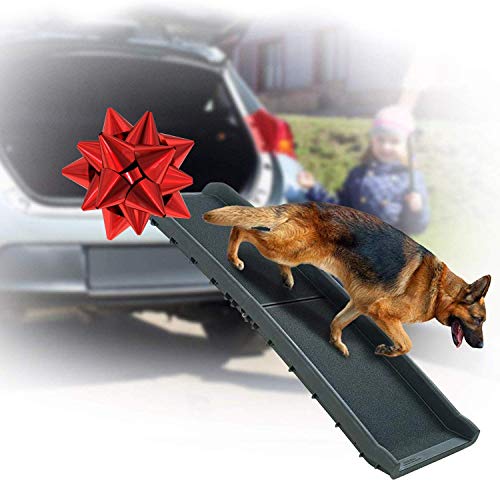 Folding Large Dog Pet Ramp - 62' LONG Portable Foldable Heavy Duty Light Weight, Large Rooms High...