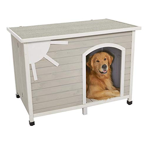 Midwest Homes for Pets Eillo Folding Outdoor Wood Dog House, No Tools Required for Assembly | Dog...
