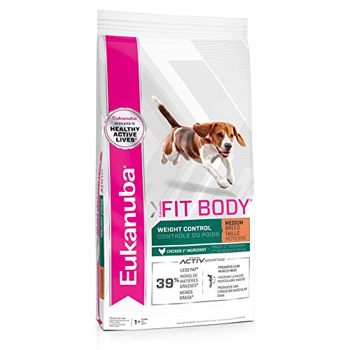 Eukanuba Fit Body Weight Control Medium Breed Dry Dog Food, 30 lb