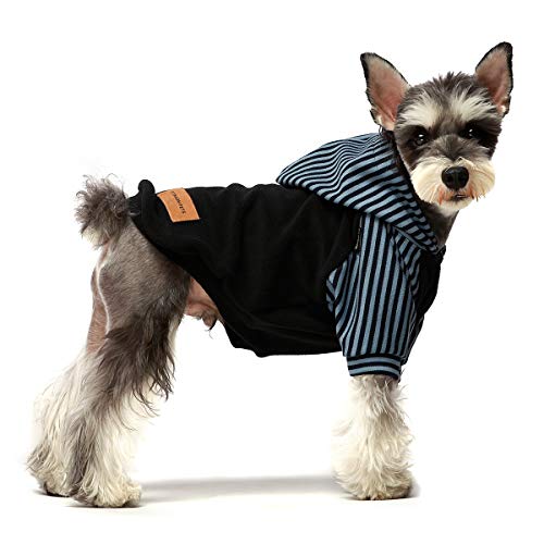 Fitwarm Pet Clothes Dog Hoodies Puppy Pullover Cat Hooded Shirts Sweatshirts Black Medium