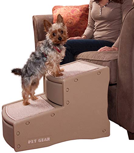 Pet Gear Easy Step II Pet Stairs, 2 Step for Cats/Dogs up to 150 Pounds, Portable, Removable...