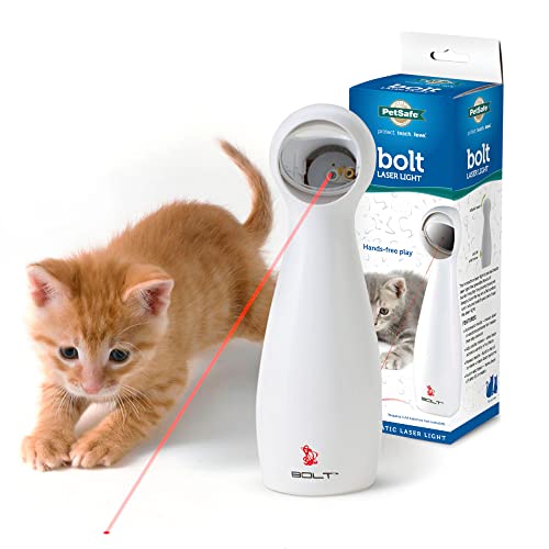 PetSafe Bolt Automatic, Interactive Laser Cat Toy – Adjustable Laser with Random Patterns