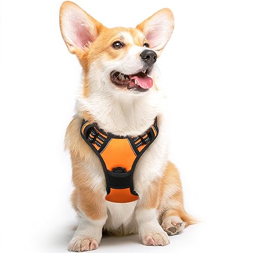 Eagloo Dog Harness Medium Sized Dog, No Pull Service Vest with Reflective Strips and Control Handle,...