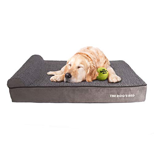 The Dog’s Bed Orthopedic Headrest Dog Bed XL Grey Plush