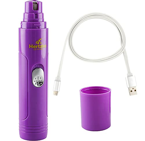 Hertzko Electric Nail Grinder for Dogs & Cats – Rechargeable Dog & Cat Nail Grinder & Trimmer,...