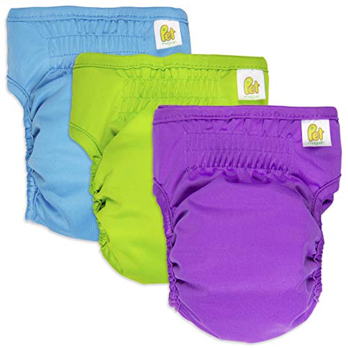 Pet Magasin Reusable Dog Diapers, Extra Small, Pack of 3