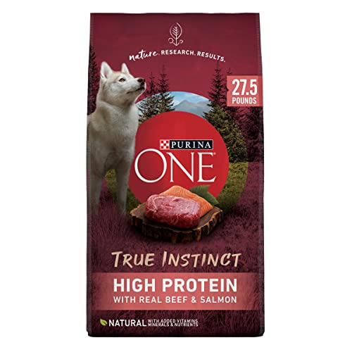 Purina ONE Natural, High Protein Dry Dog Food, True Instinct With Real Beef & Salmon - 27.5 lb. Bag