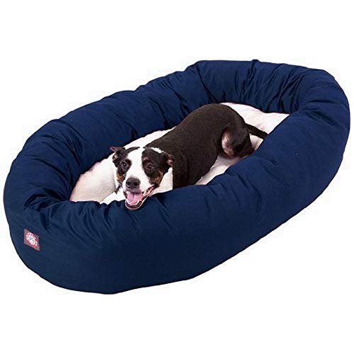 40' Blue & Sherpa Bagel Bed By Majestic Pet Products