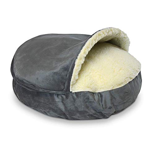 Snoozer Luxury Microsuede Cozy Cave Pet Bed, Extra Large, Anthracite