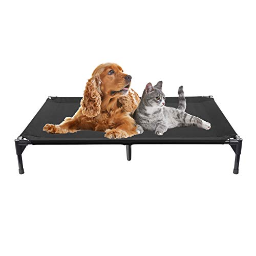 Veehoo Extra Large Elevated Dog Bed, Portable Raised Pet Cot, Waterproof & Breathable Mat, Durable...