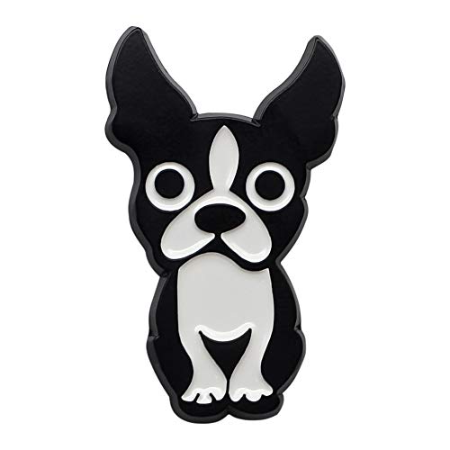 CUFTS Boston Terrier Enamel Pin, Metal Black Dog Brooch Gifts for Dog Lovers Boston Terrier Lapel...