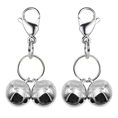 IVIA PET 4 Sets Cat Bell for Dog Collar Charm Training Pet Pendant Accessories with 2 Pack Stainless...