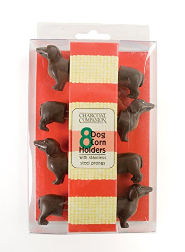 Charcoal Companion Dog Corn Holders (8 Pieces) - Perfect Gift For Dachshund Lovers - CC5009.