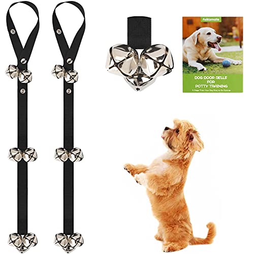 FOLKSMATE Dog Doorbells for Potty Training, 2 Pack Dog Door Bells with 7 Extra Loud Bells Adjustable...