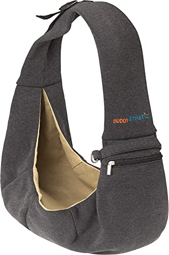 BuddyT Dog Sling Carrier with 2 Reversible Sides - dog carriers for small dogs or medium 5-12 lbs...