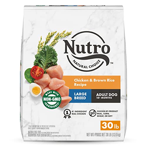 NUTRO NATURAL CHOICE Large Breed Adult Dry Dog Food, Chicken & Brown Rice Recipe Dog Kibble, 30 lb....