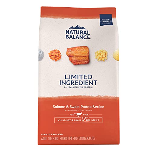 Natural Balance Limited Ingredient Adult Grain-Free Dry Dog Food, Salmon & Sweet Potato Recipe, 24...
