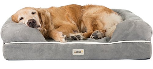 Friends Forever Orthopedic Dog Bed Lounge Sofa Removable Cover 100% Suede Mattress Memory-Foam With...