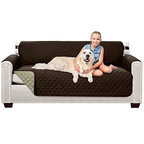 Sofa Shield Patented Couch Slip Cover, Large Cushion Protector, Reversible Stain and Dog Tear...