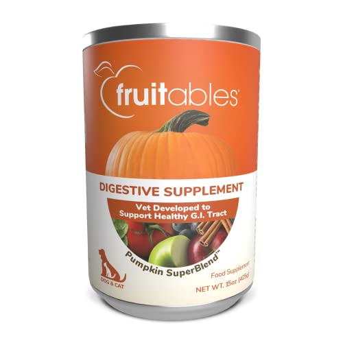 Fruitables Pumpkin Digestive Supplement – Made with Pumpkin for Dogs – Healthy Fiber Supplement...