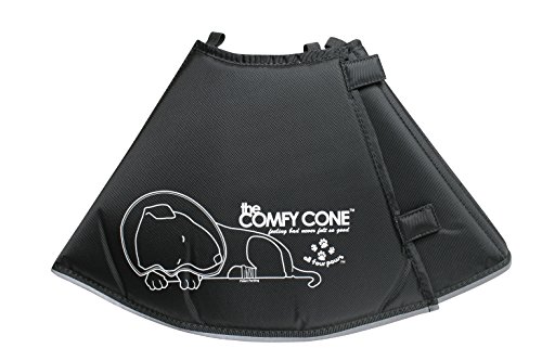 The Original Comfy Cone by All Four Paws, Soft Pet Recovery Collar with Removable Stays, Large,...