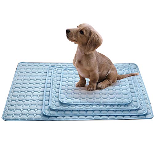 URIJK Dog Cooling Bed Mat for Crate Kennel, Soft Slipcover Breathable Dog Cooling Mat Mattress Pad,...