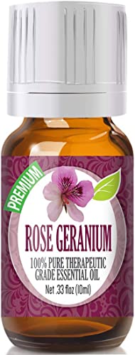 Healing Solutions 10ml Oils - Rose Geranium Essential Oil - 0.33 Fluid Ounces