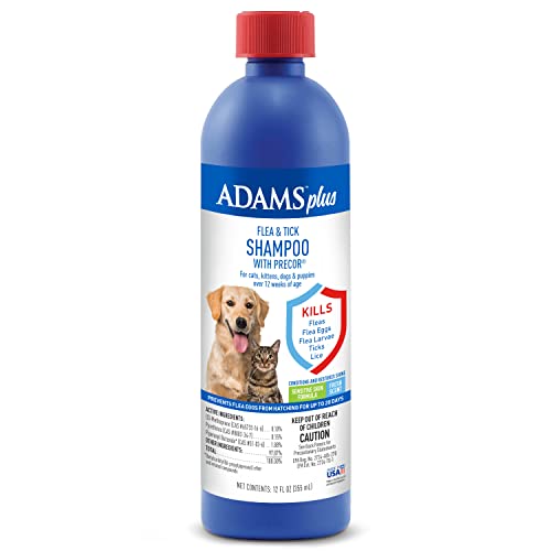 Adams Plus Flea & Tick Shampoo with Precor for Cats, Kittens, Dogs & Puppies Over 12 Weeks Of Age...