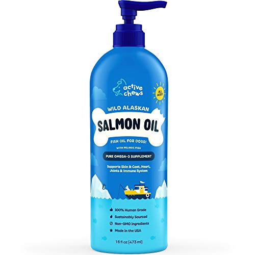 Salmon Oil for Dogs - Fish Oil Joint Supplement for Immune Support & Dog Relief. 16Oz Wild Alaskan...