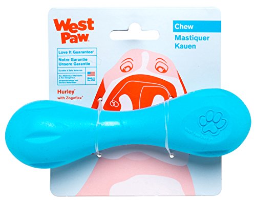West Paw Zogoflex Hurley Dog Bone Chew Toy – Floatable Pet Toys for Aggressive Chewers, Catch,...