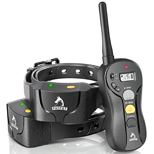 PATPET Dog Training Collar with Remote - Rechargeable IPX7 Waterproof 3 Training Modes, Beep,...