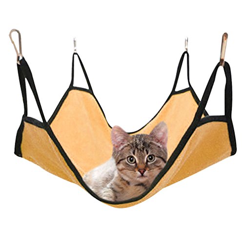 MICHLEY  Leisure Time Kitty Pet Cat Hammock Bed for Cage, Yellow
