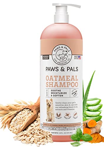 Natural Oatmeal Dog-Shampoo and Conditioner - 20oz Medicated Clinical Vet Formula Wash for All Pets...