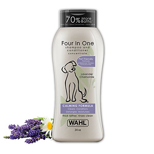 Wahl 4-in-1 Calming Pet Shampoo for Dogs – Cleans, Conditions, Detangles, & Moisturizes with...