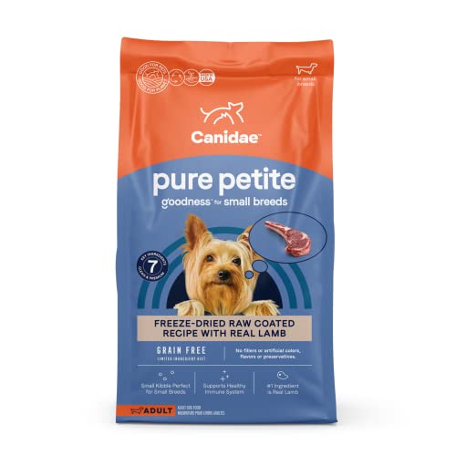 CANIDAE PURE Petite Freeze-Dried raw coated Recipe with Real Chicken Dog Dry 4 lbs.