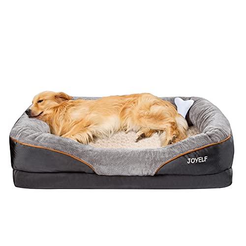 JOYELF X-Large Memory Foam Dog Bed, Orthopedic Dog Bed & Sofa with Removable Washable Cover Dog...